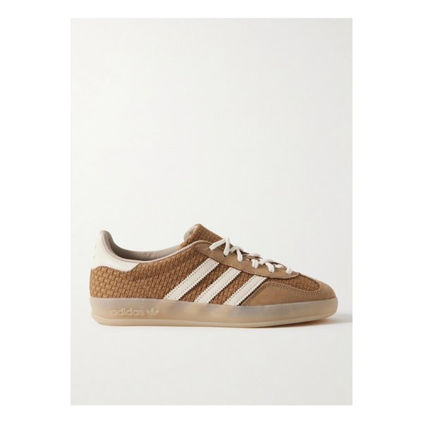 가젤 인도어 누벅 가죽 트리밍 자카드 스니커즈 46376663162855028