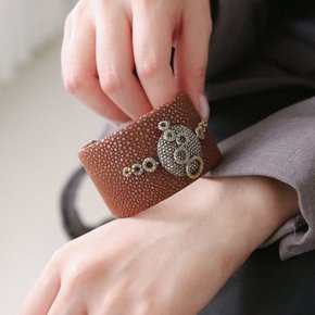 천연가죽 뱅글 팔찌 Bl0313