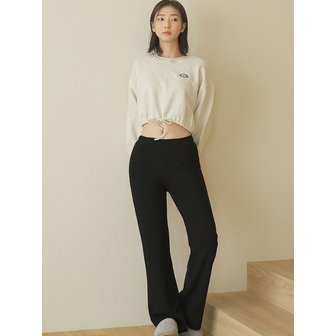 파란 쭈리 기모 세미부츠컷 밴딩 팬츠