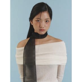 Love Sheer Long Scarf_BK