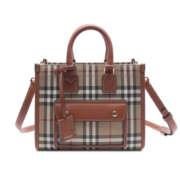 [부산점] 26SS 여성 프레야 미니 토트숄더백 (8109793 VINTAGE CHECK BRIAR BROWN 26S)