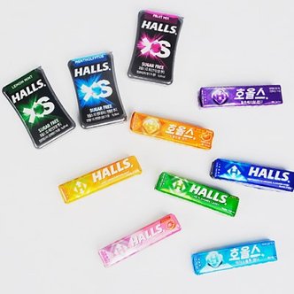 텐바이텐 HALLS 호올스 스틱 멘톨 사탕 졸음방지 캔디 10개