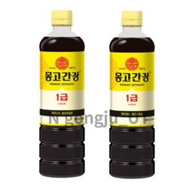  몽고간장 1급 돼지 갈비 생선 조림용 간장 900ml 2개