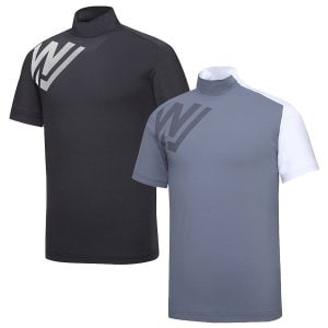 와이드앵글 (최초가 79,000원) (WMM22296) 남성 VA 원포인트 하이넥 티셔츠