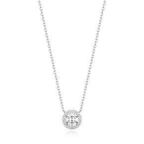 랩다이아몬드 싱글 헤일로 라운드 모던 목걸이 [1.5ct]