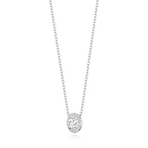 랩다이아몬드 싱글 헤일로 라운드 모던 목걸이 [1.5ct]
