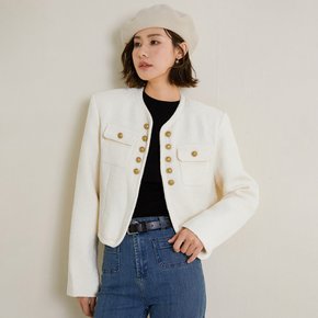 LS_Gold button celebrity jacket_IVORY