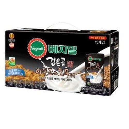 베지밀 (파우치) 검은콩 아몬드와 호두 두유 190ml, 15개(1)