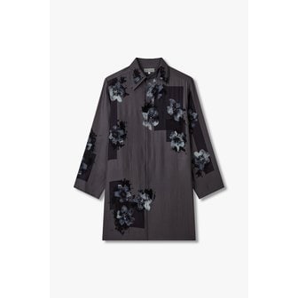 요지야마모토 [HOMME]플라워 프린트 실크 롱 셔츠 6625131008000
