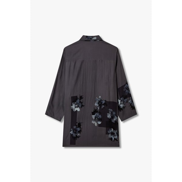 [HOMME]플라워 프린트 실크 롱 셔츠 6625131008000