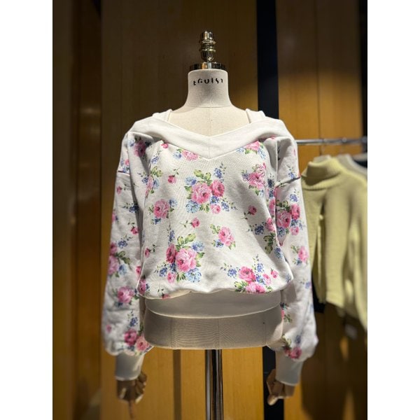 [시흥점] 여성 V넥 오프숄더 스웻셔츠  (ES1JT200)