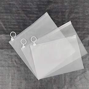 11732 지퍼백 DD 반투명 슬라이드 15x15cm 고리 투