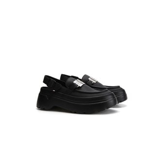 헌터 [WOMEN] 리파인드 플랫폼 메탈 힐 스트랩 로퍼 - 블랙 WFF3102LEABLK