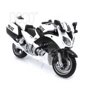1:18 야마하 FJR1300A 화이트 경찰 오토바이 미니카