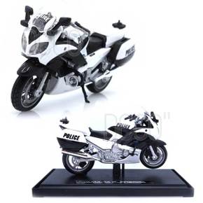 1:18 야마하 FJR1300A 화이트 경찰 오토바이 미니카