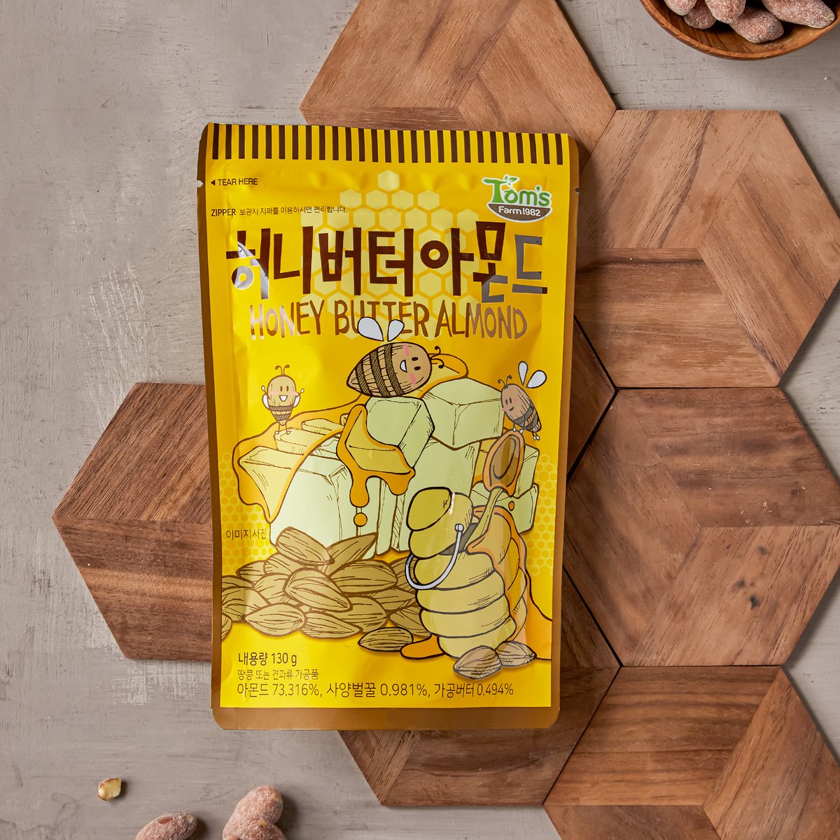 허니버터 아몬드 130G, 새벽배송