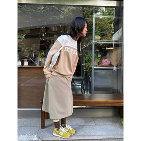 Lettering Sweatshirt_Beige
