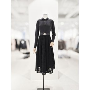 [파주점] [더아이잗컬렉션]니트 레이스 패치 롱 원피스 CRCA1OP061