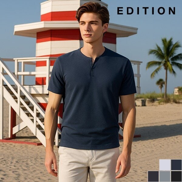 [에디션] 슬럽 라운드 반팔 티셔츠 (NEC2TR1904)