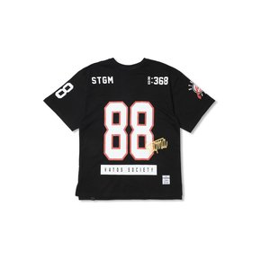 88 Football Oversized Short Sleeves T-Shirts Black