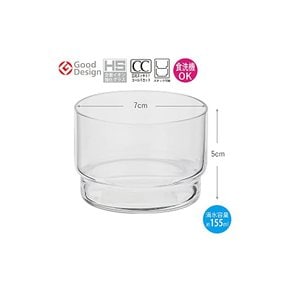 토요사사키유리 어뮤즈컵 피노 식기세척기 대응 일본제 155ml 6개 세트 B-21