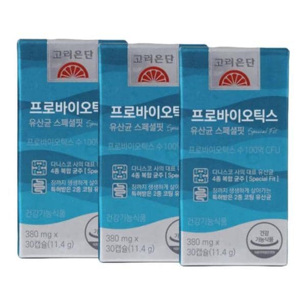[고려은단] 프로바이오틱스 유산균 스페셜핏 100억 유산균380mgX 30캡슐 3개 /SJ (S36939346)