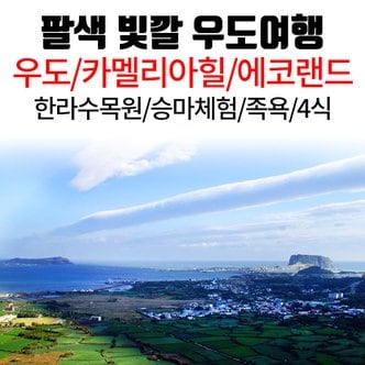  제주 김포/청주/부산/대구출발 팔색 빛깔 우도여행 - 족욕/카멜리아힐/식사4식/관광호텔