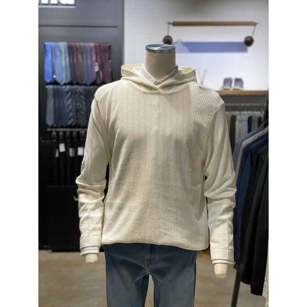 [시흥점] S/S 화이트 그물 후드 니트 (RPEMKT06A)
