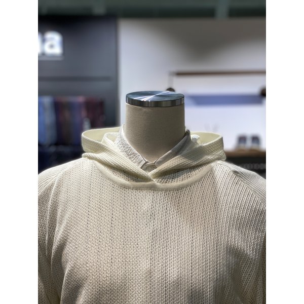 [시흥점] S/S 화이트 그물 후드 니트 (RPEMKT06A)