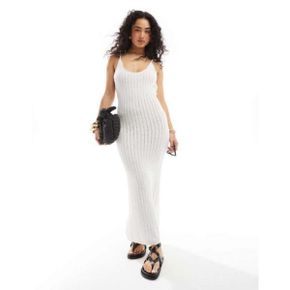 5093837 Mango crochet beach maxi dress in white