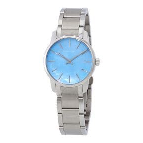 4441471 Calvin Klein City Blue Mother Of Pearl Dial Ladies Steel Watch 73592296