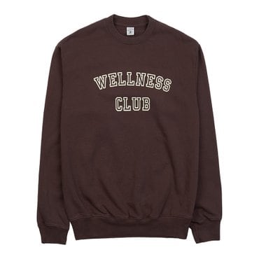스포티앤리치 웰니스 클럽 맨투맨 WELLNESS CLUB FLOCKED CREWNECK CHOCOLATE CREAM