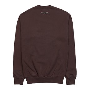 웰니스 클럽 맨투맨 WELLNESS CLUB FLOCKED CREWNECK CHOCOLATE CREAM