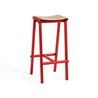 HAY 헤이 HAY Taburete 8 Bar stool High 타부레테8 바스툴 하이 시그널 레드/워터베이스 래커드오크