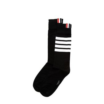 톰브라운 [부산점] 25FW 블랙 사선 미드카프 양말 FAS020B 01690 001