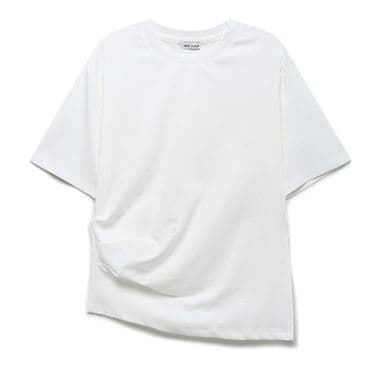 NICE CLAUP 드레이핑 반팔 티셔츠 N252PWT334