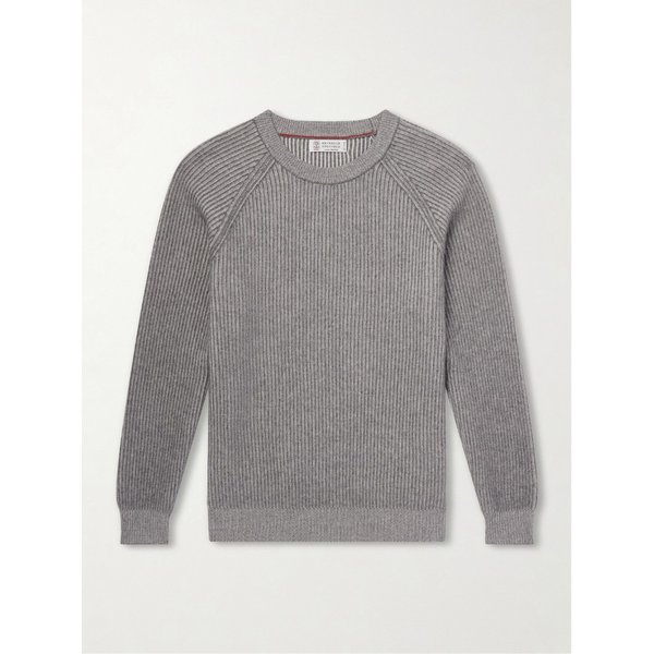 브루넬로쿠치넬리 스트라이프 리브 캐시미어 스웨터 29012654081307671