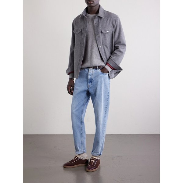 브루넬로쿠치넬리 스트라이프 리브 캐시미어 스웨터 29012654081307671