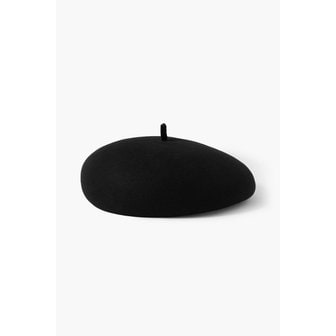 GIGI BURRIS Finn velvet-trimmed wool-felt beret 블랙 1647597346482308