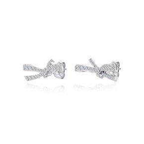 Bow pave earring