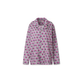 3D Ball Pajama Long Set -Pink Gray