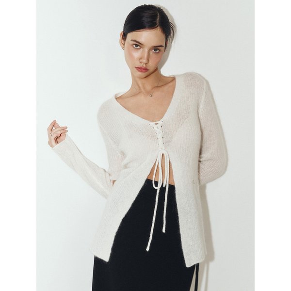 모헤어 레이스업 가디건_2COLORS