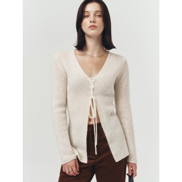 모헤어 레이스업 가디건_2COLORS