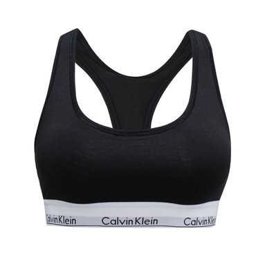 Calvin Klein 캘빈클라인 언더웨어 CK 여성 모던 코튼 레이서백 논패드 브라렛 속옷 블랙 F3785-001