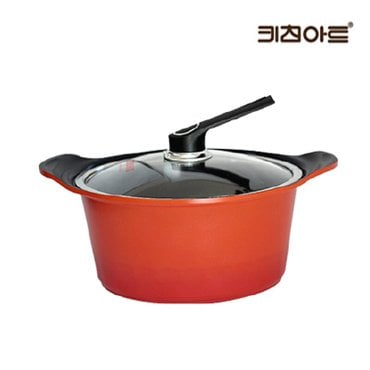 키친아트 리빙온 S100G 세라믹코팅 통주물 곰솥냄비 28cm