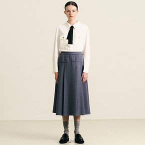 WD_Blue design long skirt