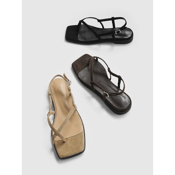 브렌체 스퀘어 스트랩 샌들 (1.5cm)