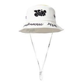 트윌버킷 트리플스마일 화이트 YORF TWILL BUCKET HAT TRIPLE SMILE WHITE