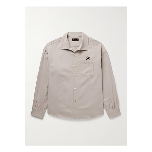 팔머 컨버터블 칼라 자수 코튼 트윌 셔츠 46376663162937888