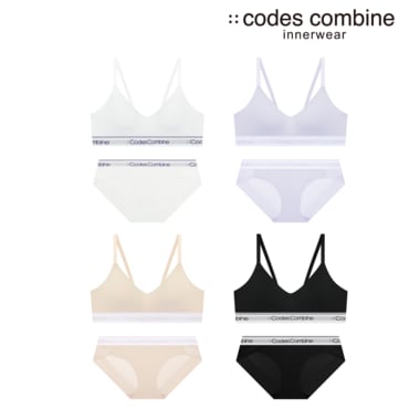 코데즈컴바인이너웨어 노와이어 플랙서블 브라세트 4종택1(CCWBR513+CCWBP513)
